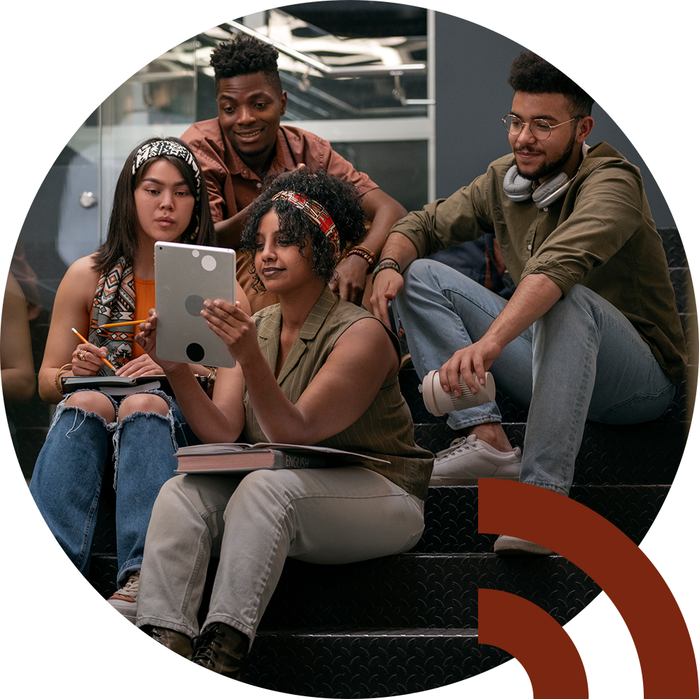 Grupo de estudantes representando a nova fase do Geração Crescer